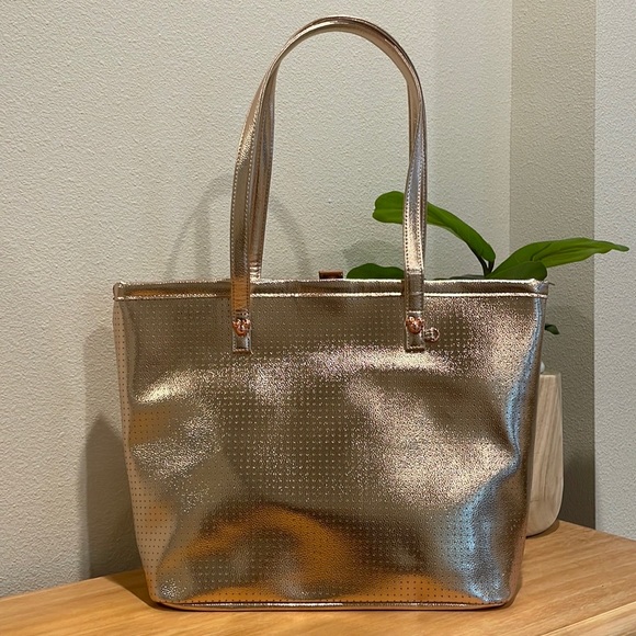 Disney Parks Mickey Mouse Icon Tote Bag Rose Gold - Picture 2 of 13